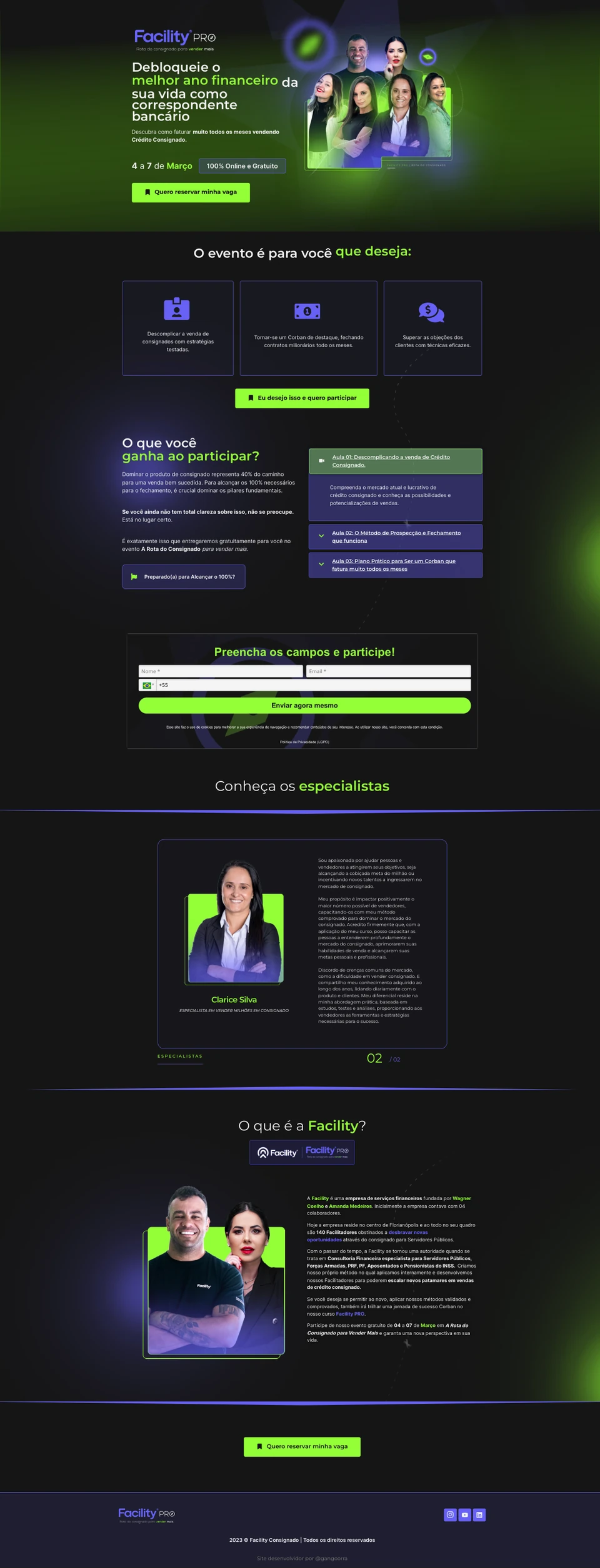 Facility Consignado · Website