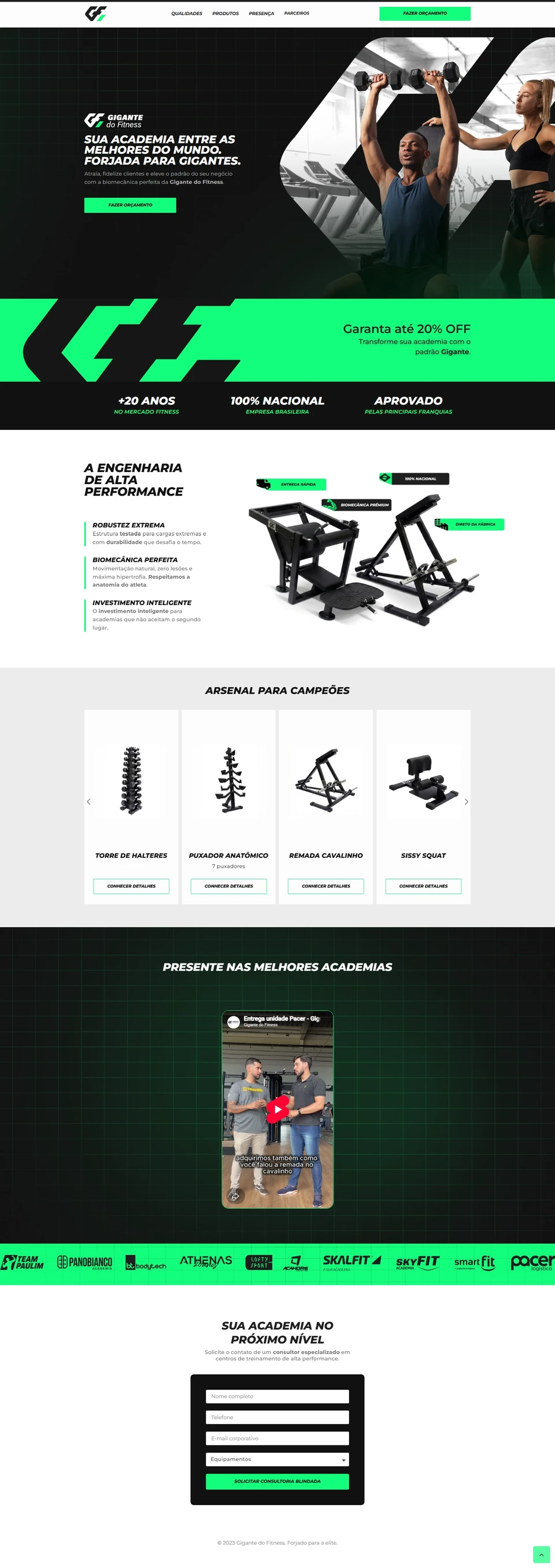 Gigante do Fitness · Website